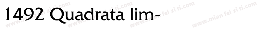 1492 Quadrata lim字体转换